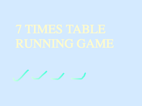 7 times table running game