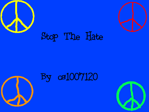 Peace. Stop The Hate.