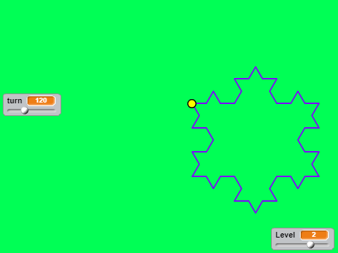 Painting Using Koch_Fractal_Interactive