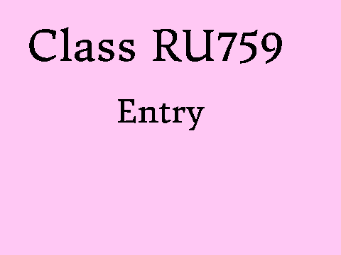 Class RU759 | Entry