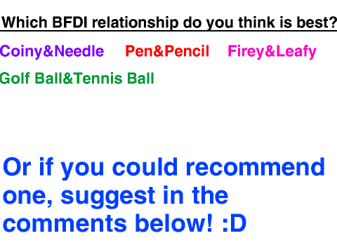 VOTE: BFDI Relationships