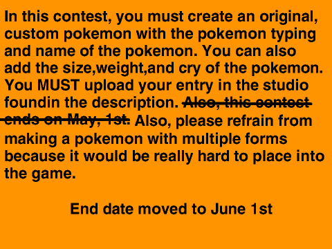 Custom Pokemon Contest!