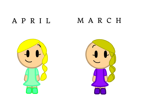 My new oc's April and March