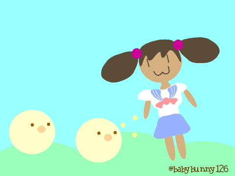 feeding baby chicks! 小さな鶏を食べる！