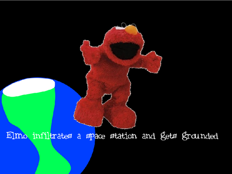 Elmo infiltrates a space station and gets grounded