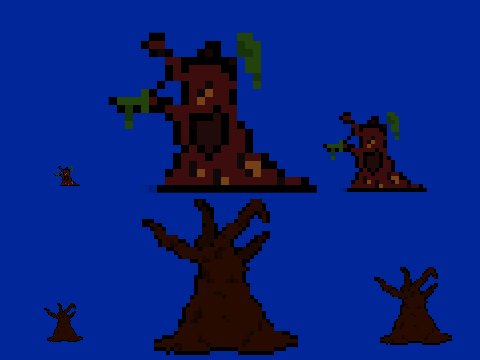 Some pixel art trees I made :D
