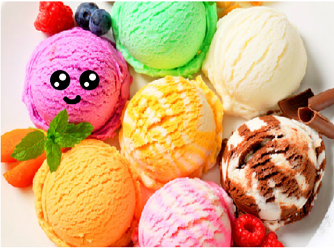 Add yourself as an ice cream scoop