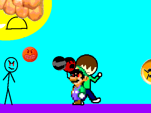 add yourself running from the evil sickman [3][1][1]