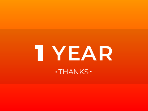 1  Y E A R - Thank You!