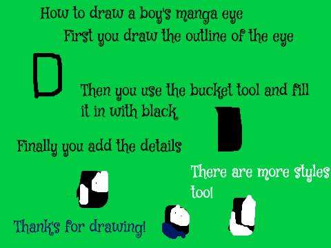 How to draw a boy's manga eye
