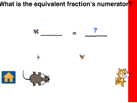 solution equivalent fractions race