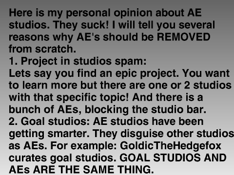 My thoughs about AEs