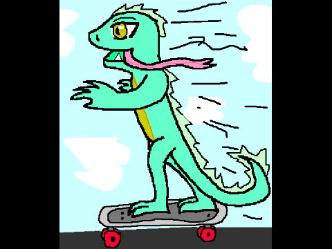 Skatebording Lizard!XD