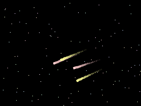 星空、流れ星　素材