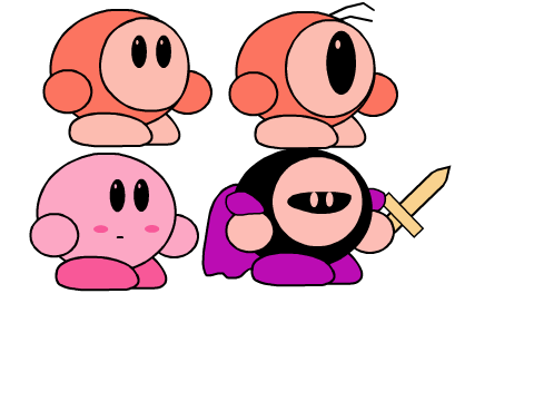 Kirby's Adventure Vectors (Kirby & Related Enemies)