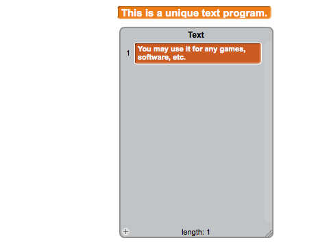 Unique Text Delay Program