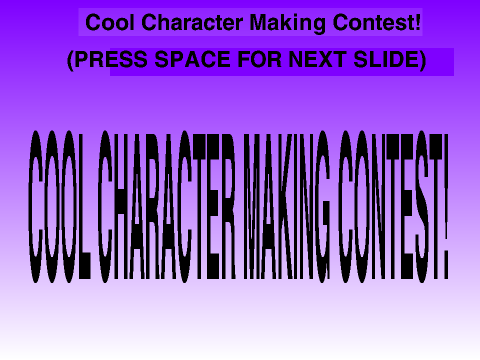 Cool Character Making Contest! *OPEN*