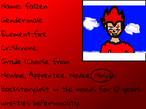 Bio Template for Ninjago's School for Ninjas RP remix