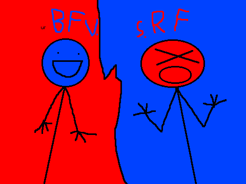Red Face & Blue Face Fanart