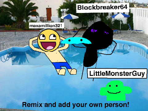 Add yourself at a pool party! remix remix remix