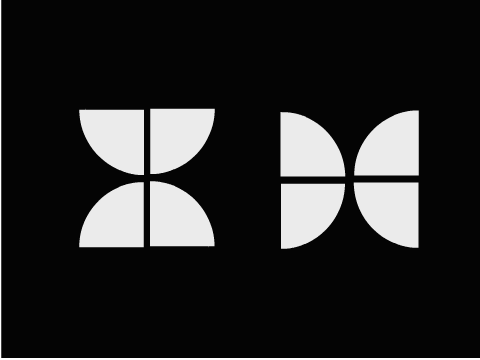 X and h logo
