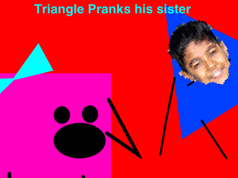 Triangle Pranks his sister