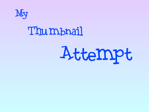 Thumnail attempt + When you click stop