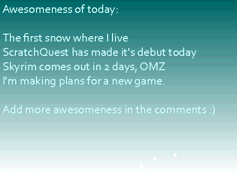 Awesomeness of Today