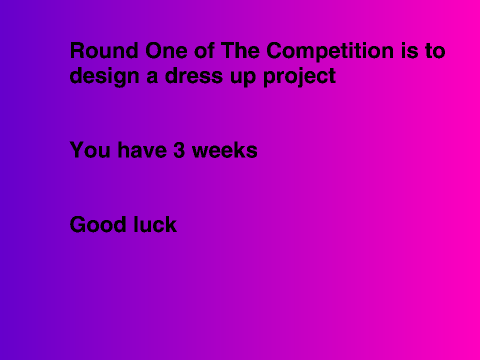 Competion time round 1