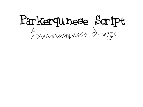 Parkerqunese Script