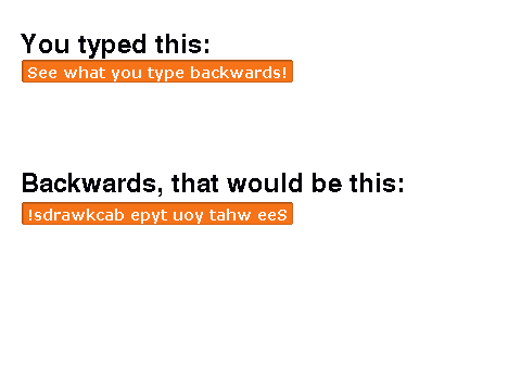 Turn What You Type Backwards