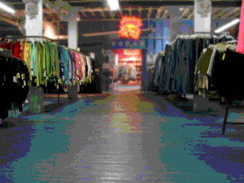 Rock n Roll in the clothing store