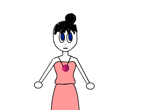 A person (black and whitish) 