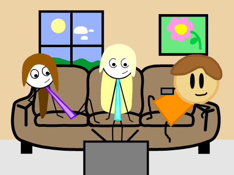 Add Yourself Watching TV remix