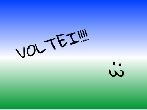Aviso!!! EU FINALMENTE VOLTEI!