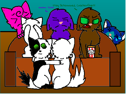 Ad your OC Watching a scary movie with his friends! remix remix