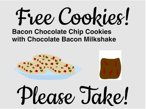 Bacon Chocolate Chip and Bacon Milkshake