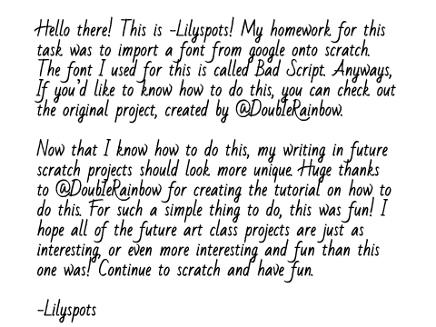 Getting Fonts From Google To Scratch - Assignment