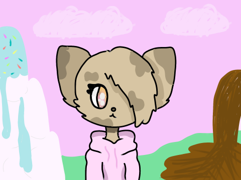 Cookie in candyland!! (Cookie is one of my new OC's) ^U^