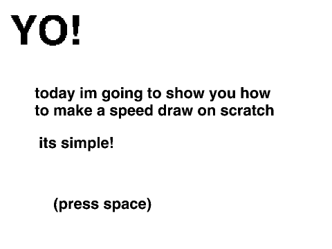 how to make speeddraw on scratch