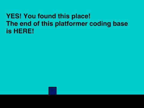 Base of a platformer to use (just the coding)