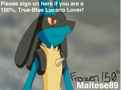 Please Sign If You Are A Lucario Lover! remix