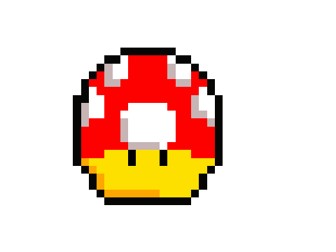 Pixel Art - Mario Mushroom