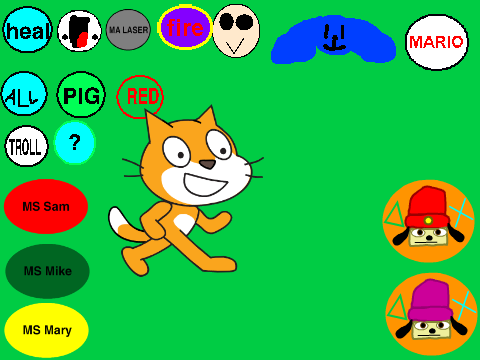 Add yourself as a button on Beat Up Scratch Cat!