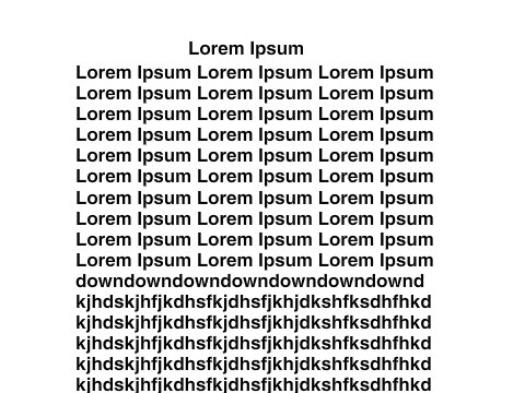 Up Down Scroll Test Better