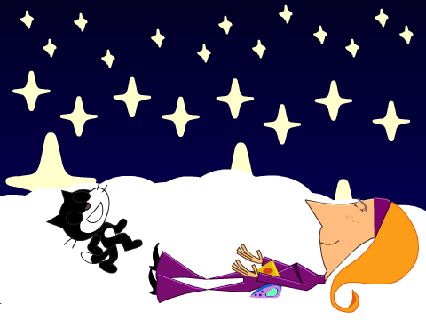 Black Kat and Anita Knight Sleeping