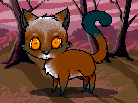Cat coloring contest entry (more like a fox now)