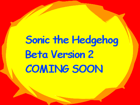 Sonic the Hedgehog Beta V2 Advert