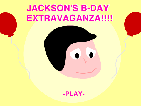 Jackson's Birthday Extravaganza title screen 