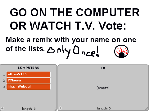 Computer Or T.V. vote